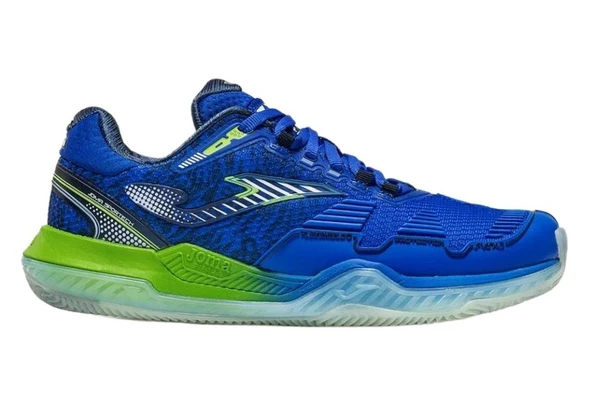 Joma TPOIS2604C Point Toprak Kort Erkek Tenis Ayakkabısı Mavi / Lime Yeşili ürün görseli 1