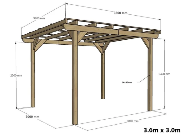iAhşap Veranda Ahşap Pergole Veranda Kamelya p4 - Resim 4