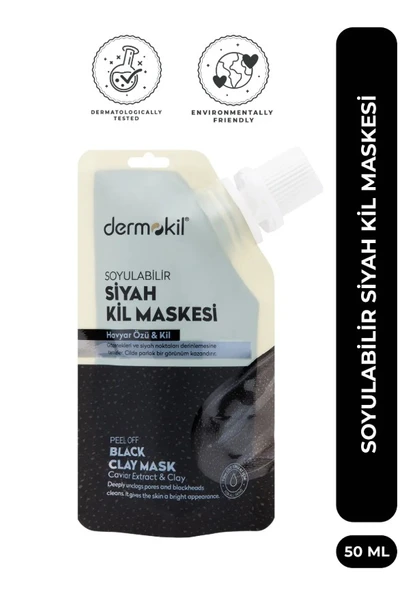 DERMOKİL SOYULABİLİR SİTAH KİL MASKE DOYPACK 50 ML ürün görseli 1
