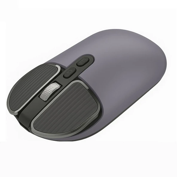 Schitec M203 Çift Modlu Taşınabilir Optik Kablosuz 2.4GHz ve Bluetooth Bağlantılı Süper Sessiz Mouse Lila ürün görseli 1