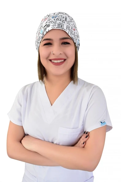 Laborant Desenli Cerrahi Bone B41 ürün görseli 1