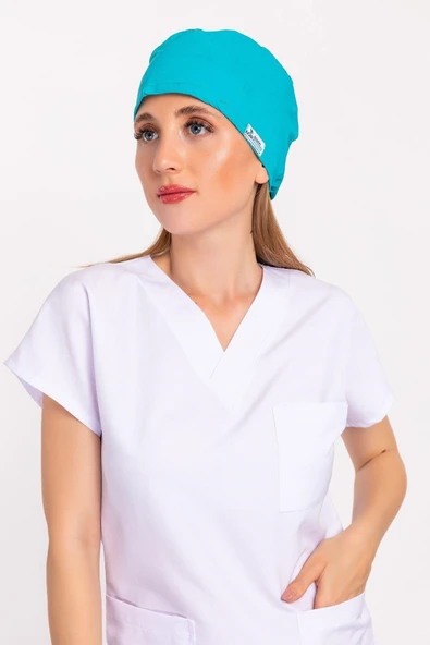 Düz Turkuaz Mavi Bone ürün görseli 1