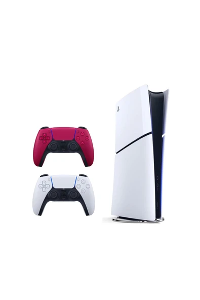 Sony Playstation 5 Slim Digital 825 GB + 2. Kırmızı Dualsense CFI-2116 İthalatçı Garantili ürün görseli 1