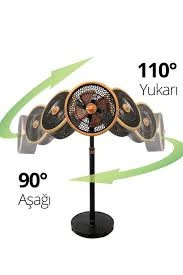 Kiwi Kfan-7419 Salınım Fonksiyonlu Metal Kanatlı Sirkülasyonlu Vantilatör ürün görseli 1