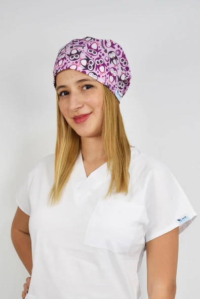 Neşeli Penguen Desenli Cerrahi Bone B110 - Resim 4