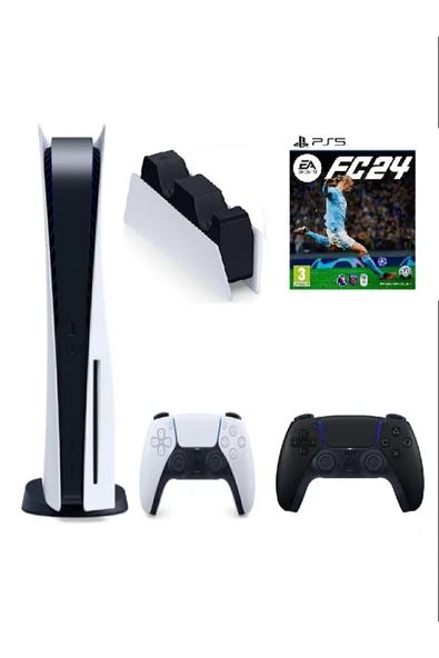 Sony Playstation 5 Standart Edition + 2. DualSense + Şarj Istasyonu + EA FC 24 (İthalatçı Garantili) ürün görseli 1