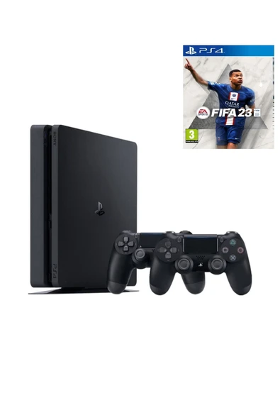Sony Ps4 1 Tb Slim Kasa+ Fifa23 + 2 Adet V2 Kol Teşhir Ürün 12 Ay Garanti ürün görseli 1