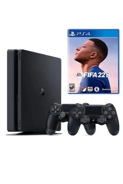 Sony Playstation 4 Slim 500 GB + 2. PS4 Kol + PS4 Fifa 2022 ürün görseli 1