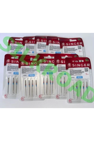 SINGER 2020 90/14 Uyumlu Numara Dikiş Makinesi Iğnesi 10'lu Avantajlı Paket ürün görseli 1