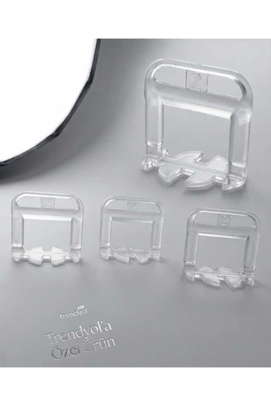 İbayPlast İBAY PLAST Seramik/Fayans Seviyeleme Klipsi Şeffaf 2 mm (4-14 mm) 200 Adet ürün görseli 1