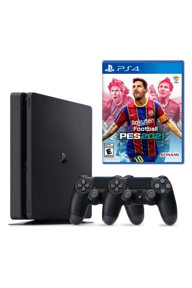 Sony Ps4 Slim 500gb Konsol + 2. Ps4 Kol + Ps4 Pes 2021 ürün görseli 1