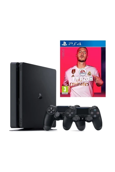 Sony Playstation 4 Slim 500 GB + 2. PS4 Kol + PS4 Fifa 2020 ürün görseli 1