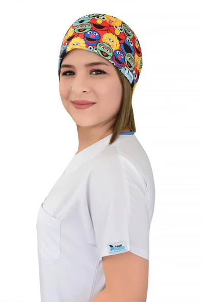 Susam Sokağı Desenli Cerrahi Bone B84 - Resim 3