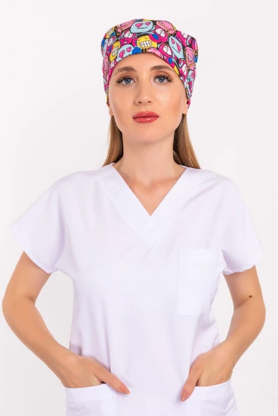 Neşeli Mod Desenli Cerrahi Bone B109 ürün görseli 1
