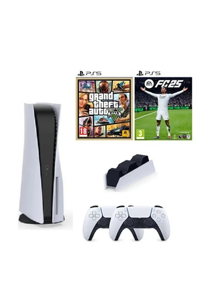 Sony Playstation 5 Standart Edition 825gb 2. Dualsense Kol Ea Fc 24 + GTA 5 (İTHALATÇI GARANTİLİ) ürün görseli 1