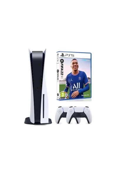 Sony Playstation 5 825 GB + 2. PS5 Dualsense + Fifa 22 PS5 Oyun ürün görseli 1