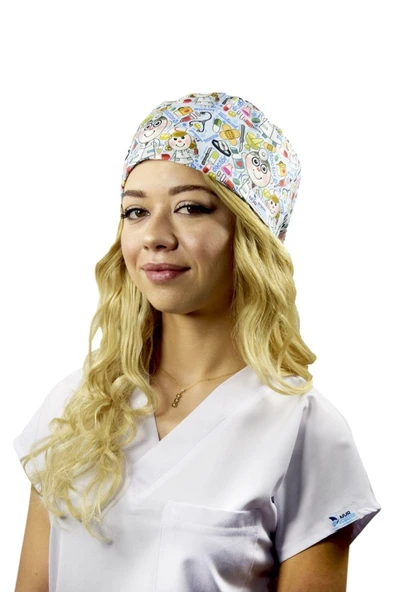 Master Likra Doktor Desenli Hastane Medikal Cerrahi Bone ürün görseli 1