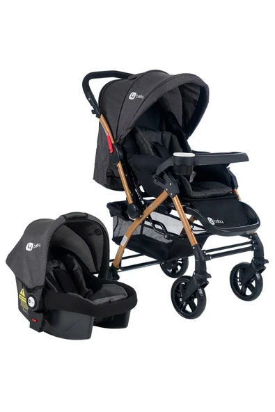 Wemark 4 Baby Ab460 Active Gold Travel Sistem Çift Yönlü Bebek Arabası Antrasit Antrasit ürün görseli 1