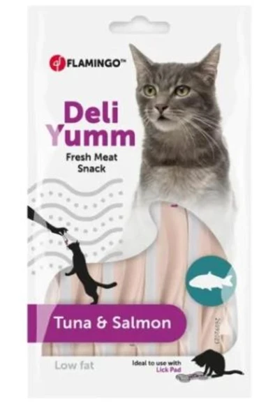 Flamingo Deli Yumm Ton Balıklı ve Somonlu Kedi Ödül Maması 5x14 Gr ürün görseli 1
