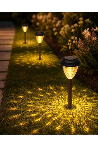 Solar Peyzaj Lambası 6 Adet Dekoratif Desenli LED Bahçe ve Çim Aydınlatma ürün görseli 1