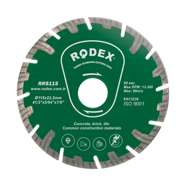 Rodex Elmas Kesici Turbo Uzun Segment ürün görseli 1