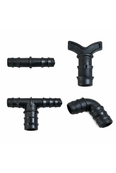 20 mm Damlama Ek Parçası (Dirsek,Düz Ek, Te Ek, Tapa 200 Adet) ürün görseli 1