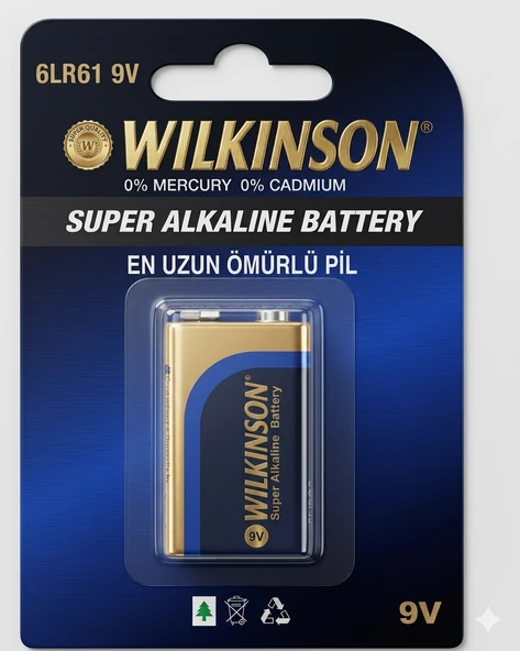 Wilkinson Alkalin 9V Pil ürün görseli 1