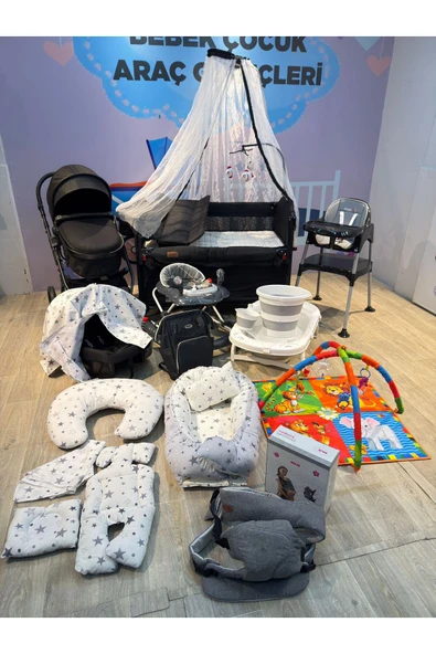 TURHANBEBE Yeni Doğan Cool BAG Lüx Bebek Çeyiz Seti  (30 Parça ) Kahverengi ürün görseli 1