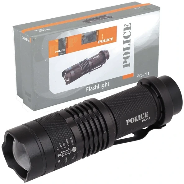 Pc-11 Mini El Feneri Sadece 1  Kalem Pil İle Çalışır Cree Q5 Led Teknolojisi, 100m Menzil Ve Zoom Özelliği. Kompakt, Güçlü Ve Ultra Ekonomik. ürün görseli 1