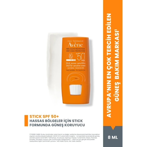 Avène Stick For Sensitive Areas SPF50+ 8 gr ürün görseli 1