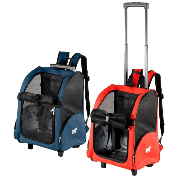 Ferplast TROLLEY Tekerlekli Çekçekli Sırt Taşıma Çantası - MixColor ürün görseli 1
