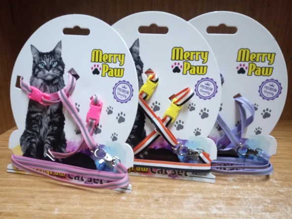 KEDİ GÖĞÜS TASMASI-KARIŞIK RENK ürün görseli 1