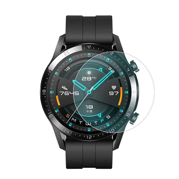 Huawei Watch GT İle Uyumlu Ön Darbe Emici Ekran Koruyucu Nano Cam (4 Adet) ürün görseli 1