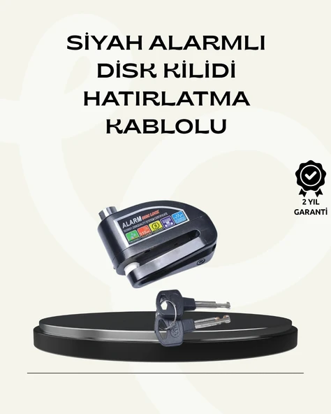 Çift Modlu 110db Alarmlı Disk Kilidi Suya Dayanıklı ürün görseli 1