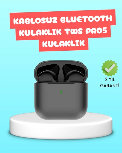 Tws Pro 5 Bluetooth Kulaklık – Kablosuz Ve Şarj Kutulu Tasarım ürün görseli 1