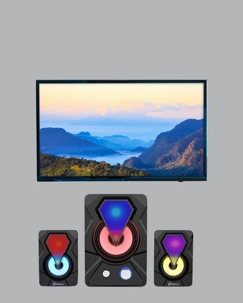 Renkli Led Işıklı Hoparlör - Resim 5