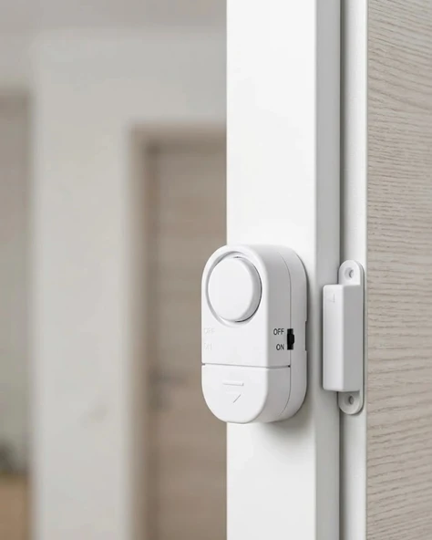 Kapı Pencere Alarmı Manyetik Sensörlü 90 dB Güçlü Sesli Güvenlik Alarm Sistemi ürün görseli 1