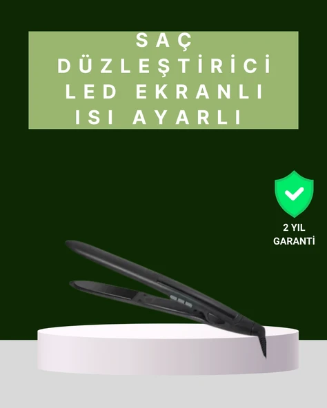 2025 Isı Ayarlı Titanyum Kaplama Seramik Plakalı Saç Düzleştirici Dijital Ekranlı A Kalite ürün görseli 1