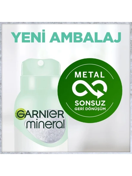 Garnier Mineral Ferah Koku Sprey Deodorant Lekesiz Koruma 48 Saat Kuru ve Ferah Hissettirir ürün görseli 1