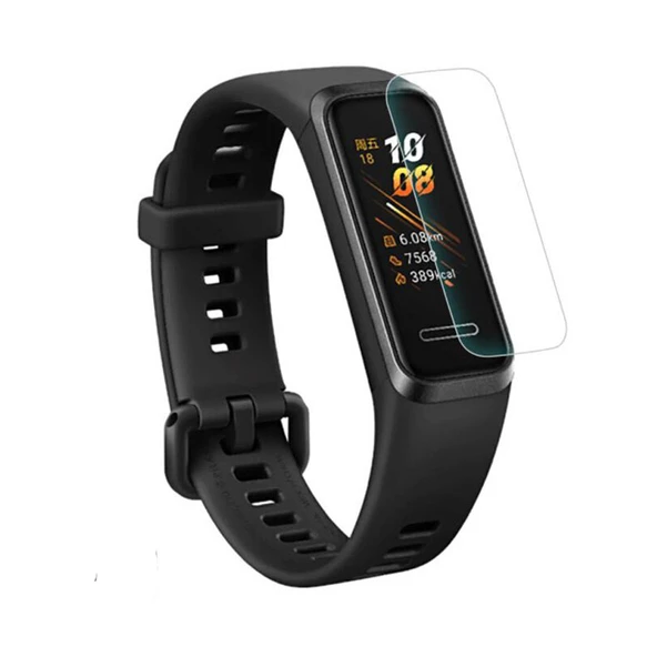 Huawei Band 3e İle Uyumlu Ön Darbe Emici Ekran Koruyucu Nano Cam (4 Adet) ürün görseli 1