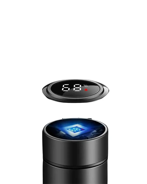 250ml Led Ekranlı Paslanmaz Çelik Akıllı Termos - Resim 4