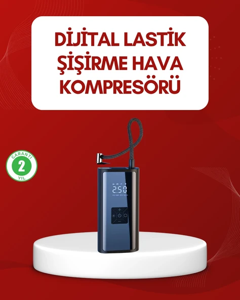 12v Uyumlu Çok İşlevli Akıllı Araç Lastik Pompası ürün görseli 1