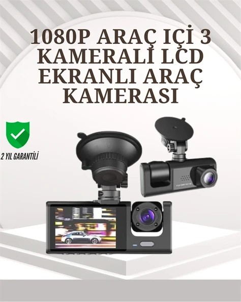 Ta-01 1080p Ön 720p Arka Ve İç Kamera Sistemli Dvr ürün görseli 1