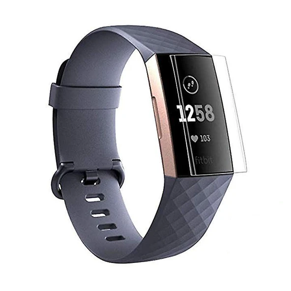 Fitbit Charge 3 Ön Darbe Emici Ekran Koruyucu Nano Cam (4 Adet) ürün görseli 1