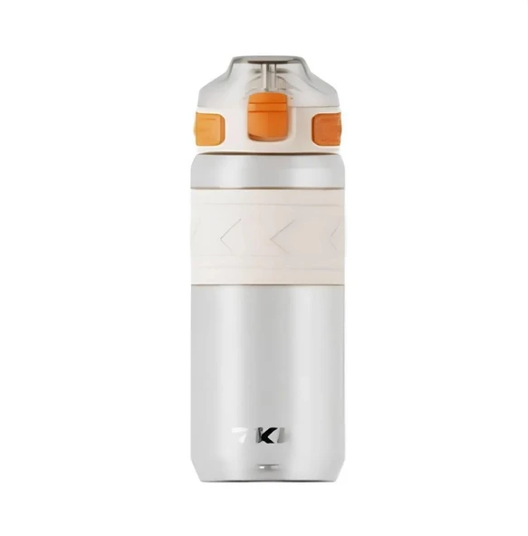 Vagon Life Tkk 600 Ml Silikon Gövde Tritan Matara Beyaz 1025 ürün görseli 1