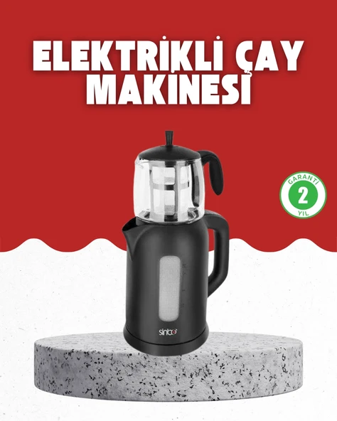 Sıcak Tutma Özellikli 2’si 1 Arada Çay Makinesi Ve Su Isıtıcı ürün görseli 1