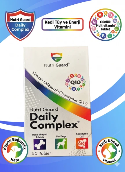 Nutri Guard Daily Complex 50 Tablet (Bağışıklık, Tüy ve Enerji Destekleyici Günlük Vitamin) ürün görseli 1