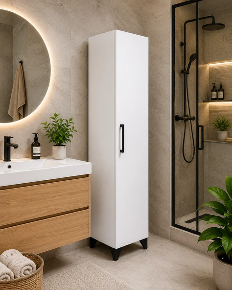 "MDF" Banyo Dolabı, Çok Amaçlı Dolap, Banyo Boy Dolabı ürün görseli 1