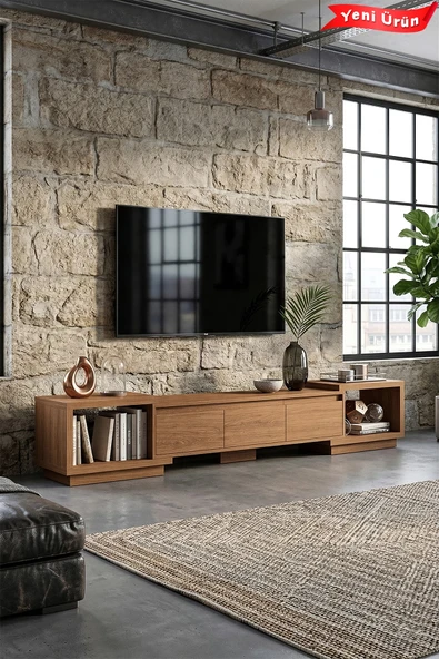 Vista Ayarlanabilir TV Ünitesi 160-270 cm - Uzayabilen TV Sehpası Ceviz ürün görseli 1