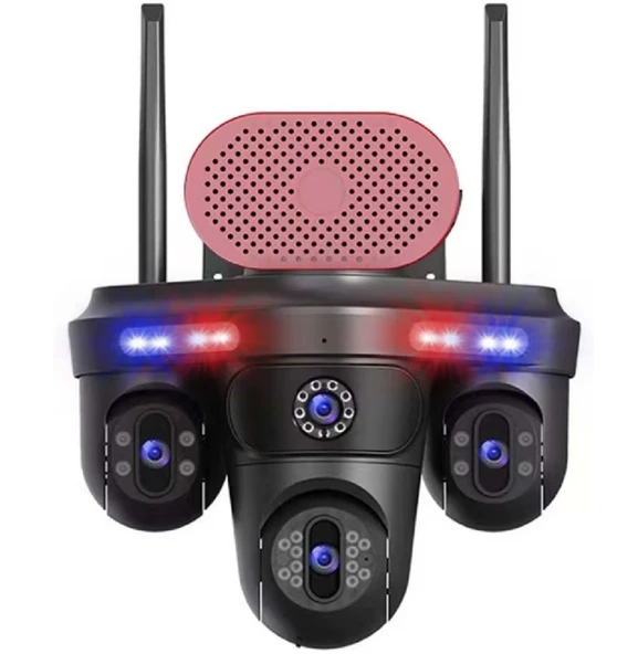 4 Kameralı Wifi Kablosuz internet ES-705 Ptz GÜVENLİK KAMERASI 4 LENS Kamera ürün görseli 1